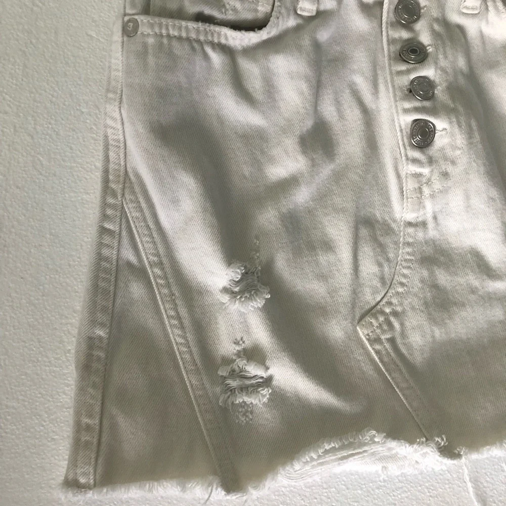 We the free white denim mini skirt free People